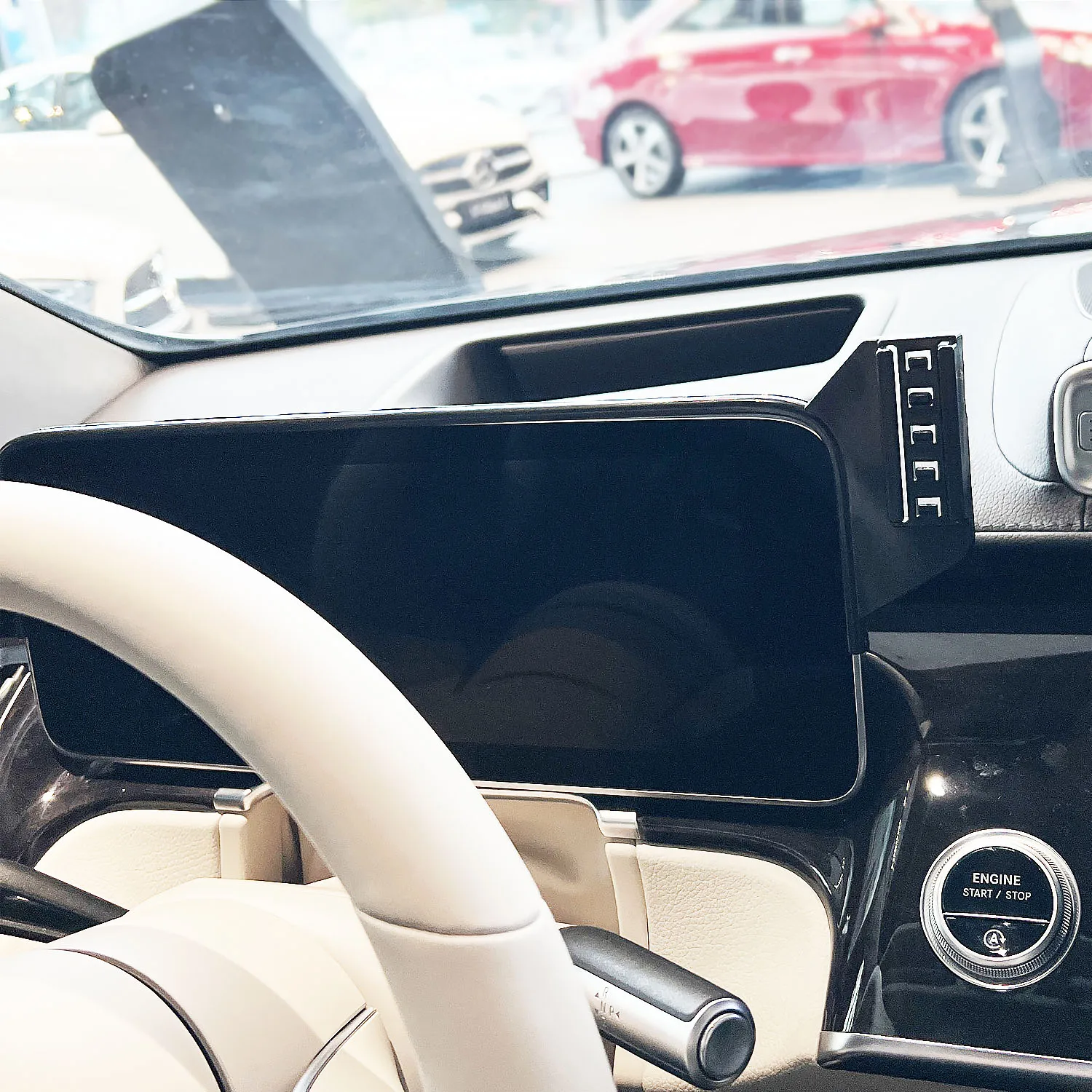 Car Phone Holder For Mercedes-Benz S Class W223 2021 2022 2023 2024 Screen Panel Fixed Base Wireless Charging Phone Holder Car
