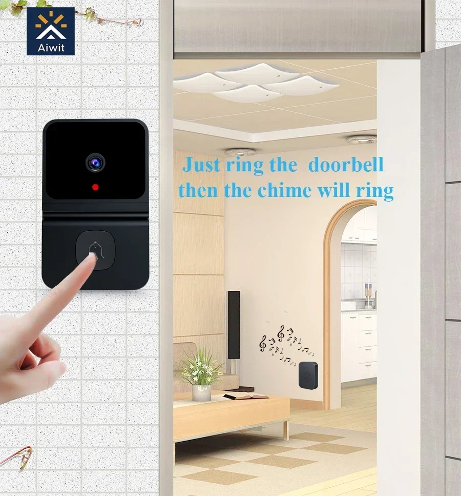 Tuya Wireless WiFi Doorbell Camera Waterproof 720P HD Video Door Bell Smart Outdoor Wireless Doorbell With Camera Night Vision