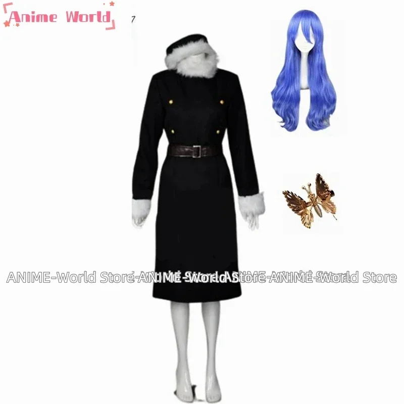 

《Custom size》Anime Juvia Lockser Costume Cosplay Women Sexy Coat Halloween Uniforms Custom Made