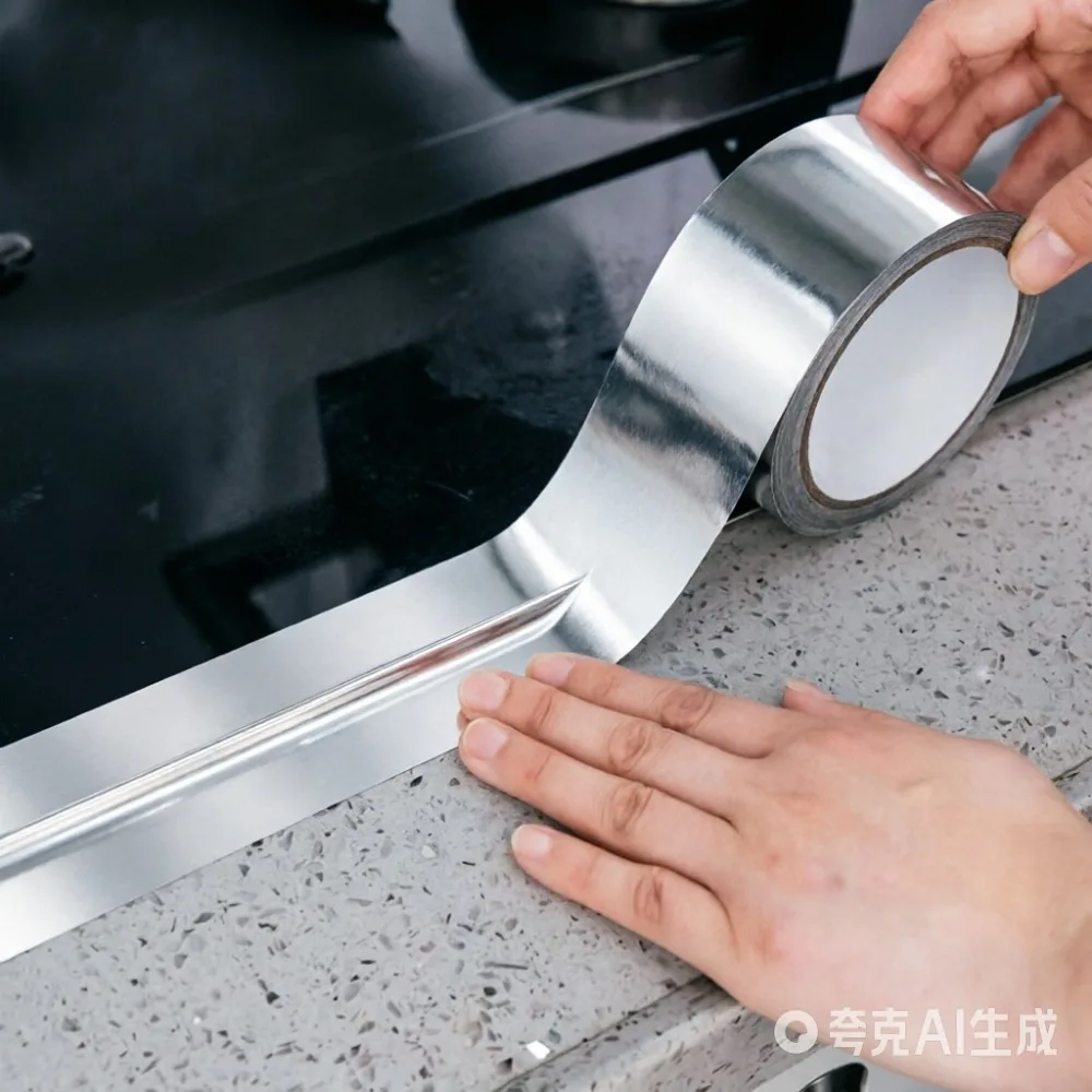 Cinta de aluminio para cocina de 3/5 cm de ancho, 5-20 m, impermeable, resistente al calor, de alta resistencia, autoadhesiva, para reparar huecos en estufas