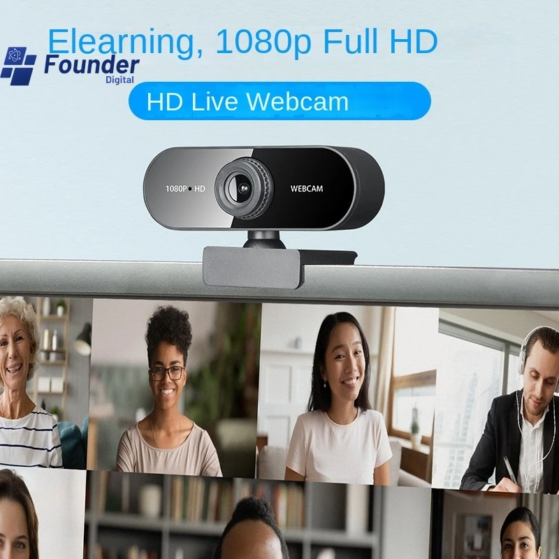 3C Founder USB Small Computer Camera 1080P Network Live Camera Clear 4k Video Conference Webcam2K 2024 New Hot Sale Dropshipping