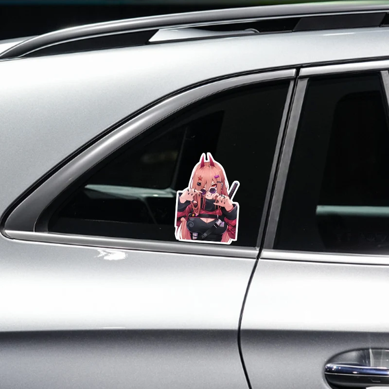 for Makima Car Stickers Creative Fashionable Decal Waterproof Helmet Refrigerator Car Lable Accessories