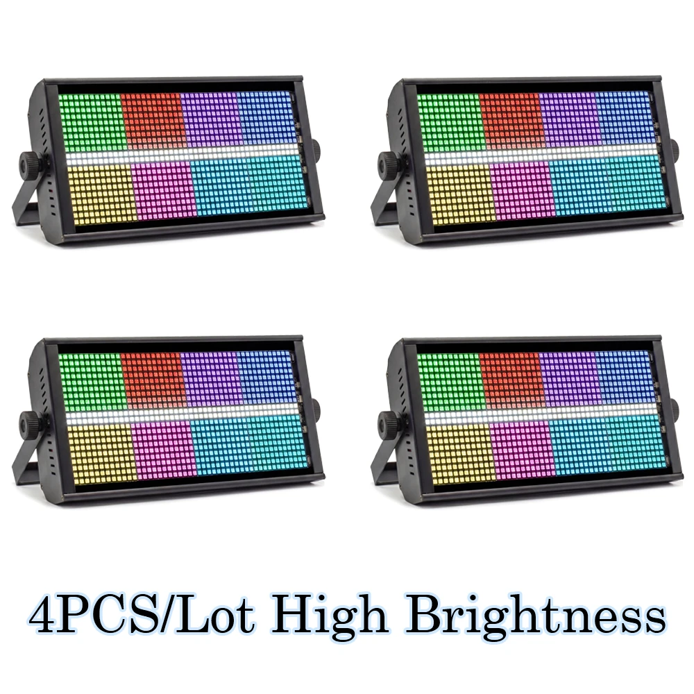 

4Pcs/Lot 8+8 Segments LED Strobe Light 960 Lamp Beads RGB Wall Washer Light DMX512 Programmable Lighting for Club Live Show