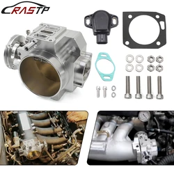 Throttle Body + TPS Throttle Body Position Sensor for RSX DC5 CIVIC SI EP3 K20 K20A 70MM CNC Intake Throttle Body RS-THB003