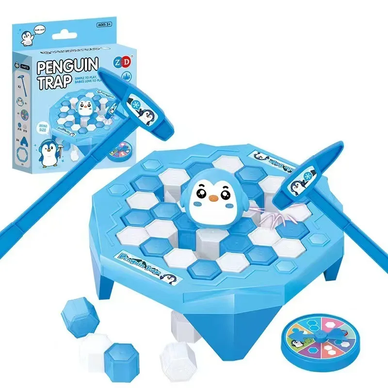 Ice Breaking Game Toy Penguin Trap Break Ice Interactive Board Game With Hammer Parent-Child Family Party Ice Breaking Set 2024