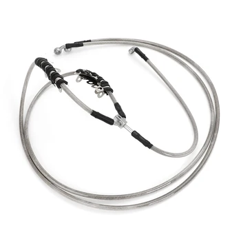 Conjunto de linha trançado dianteiro da mangueira do freio, Can-Am Maverick X3 Turbo 2017-2023, 705601495, acessórios de UTV, Max R RR, 72