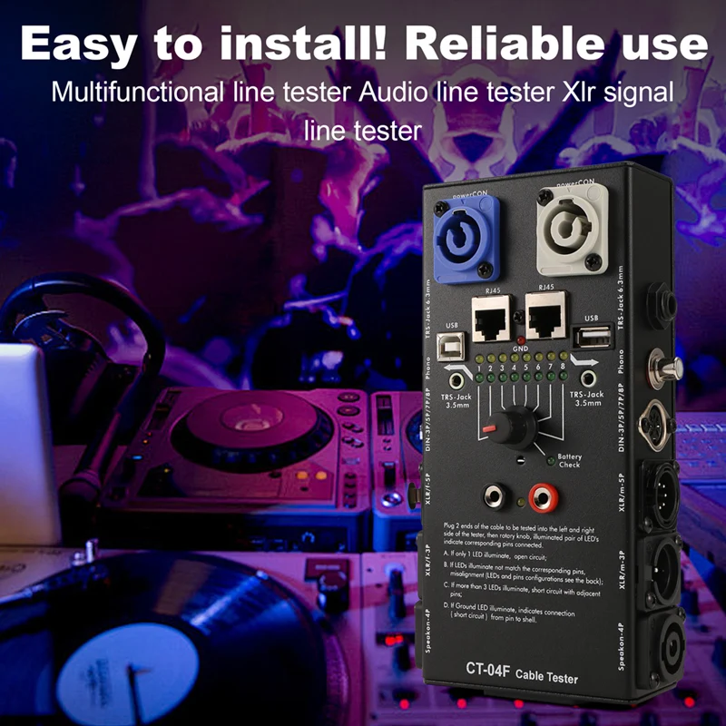 Multifunctional Line Tester Audio Line Xlr Signal Line Tester