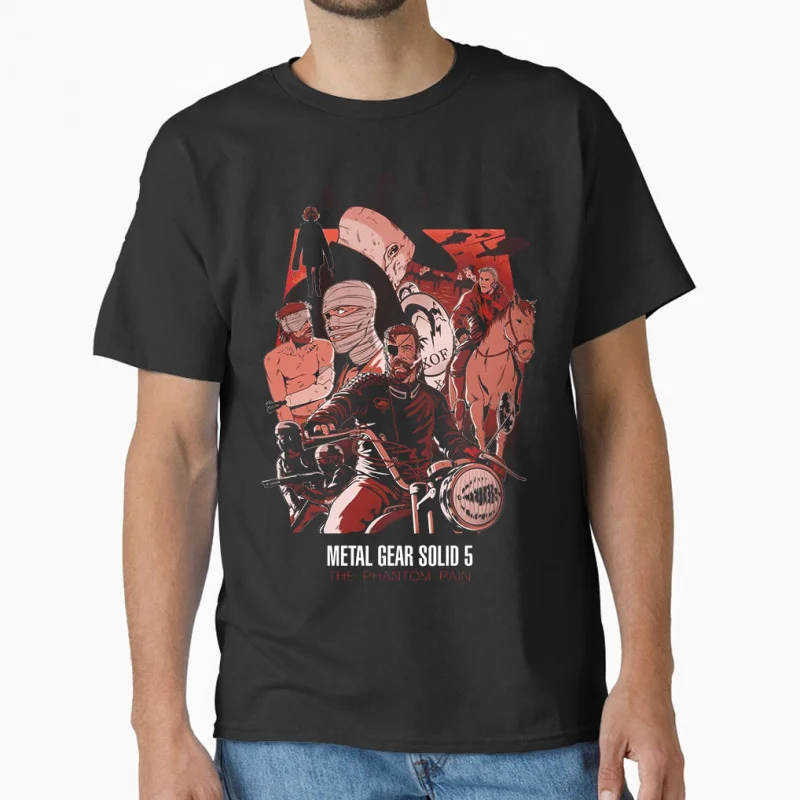 

80s Vintage video game Metal Gear Solid snake cyborg ninja MGS Kojima gift T shirt for men Large size Tops S-6XL