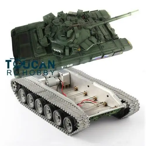 HENG LONG-RC tanque com chassi de metal para meninos, torre barril recuo, brinquedos Panzer controlados remotamente, infravermelho, 360 °, 1:16, 3938, T90, TK-7.1