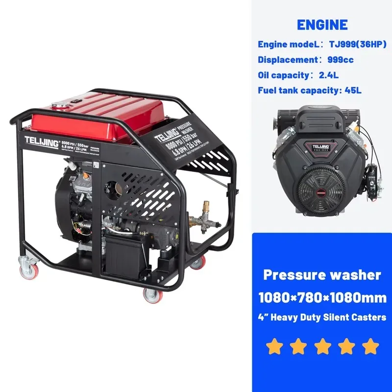 Hot Sale New OHV Commercial Professional 8000psi/550bar Heavy High Pressure Washer 36hp Engine Car Wash Shop