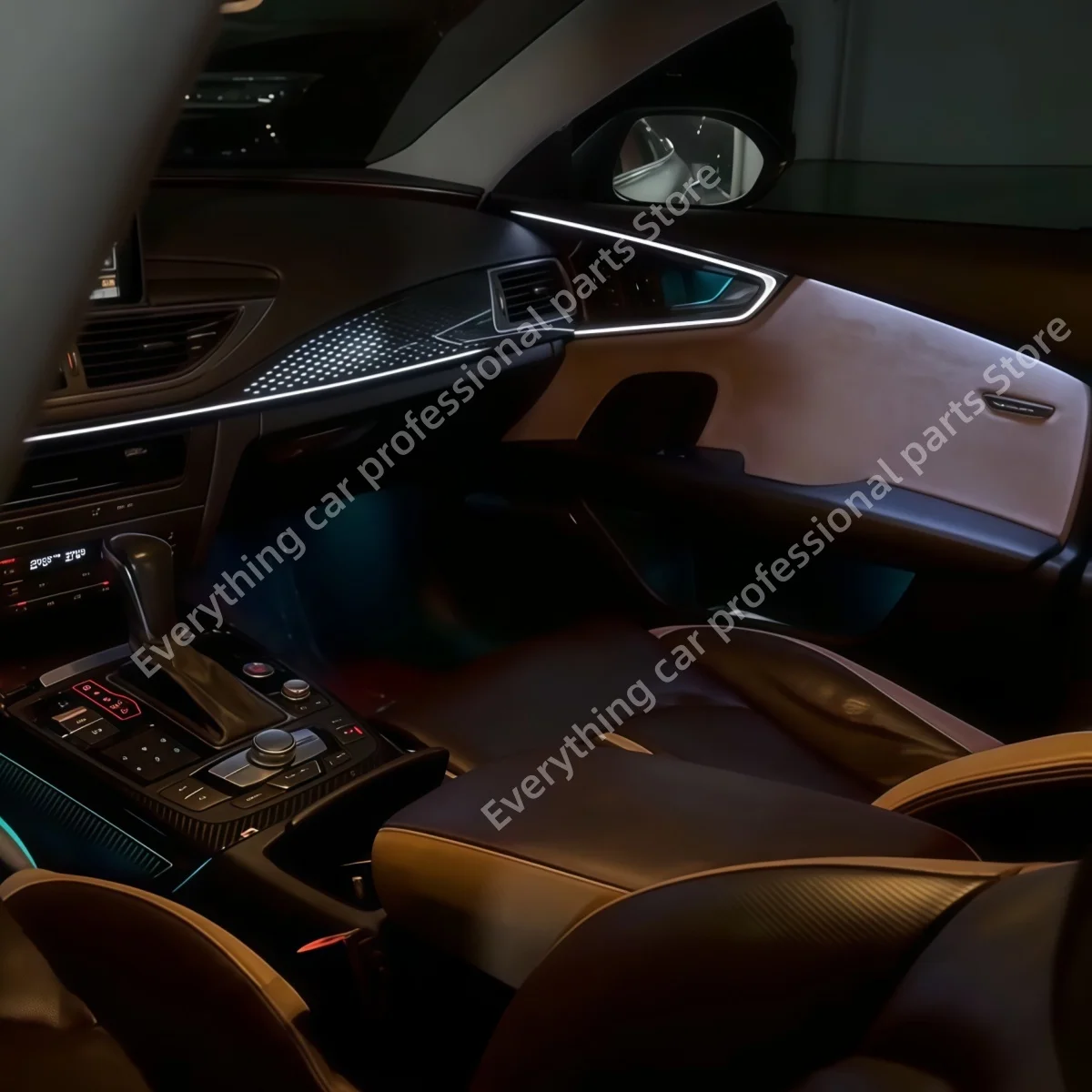 Car Atmosphere light Suitable for Audi A7 C7 Door LED decorative panel light 64 colors interior Atmosphere modification