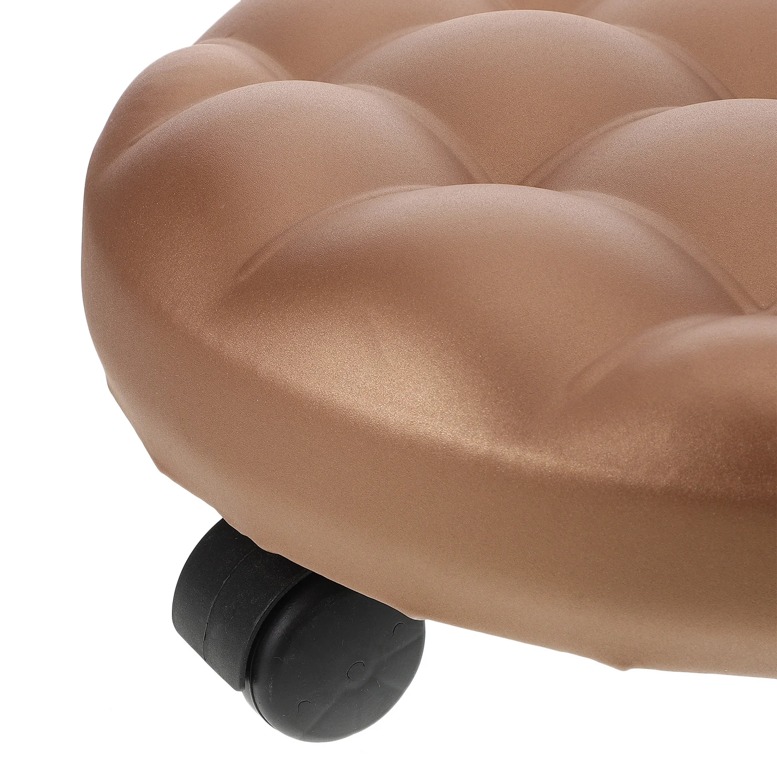 Taburete bajo redondo con ruedas, taburete rodante multiusos para sala de estar, cocina, baño, fácil de mover, diseño que ahorra espacio