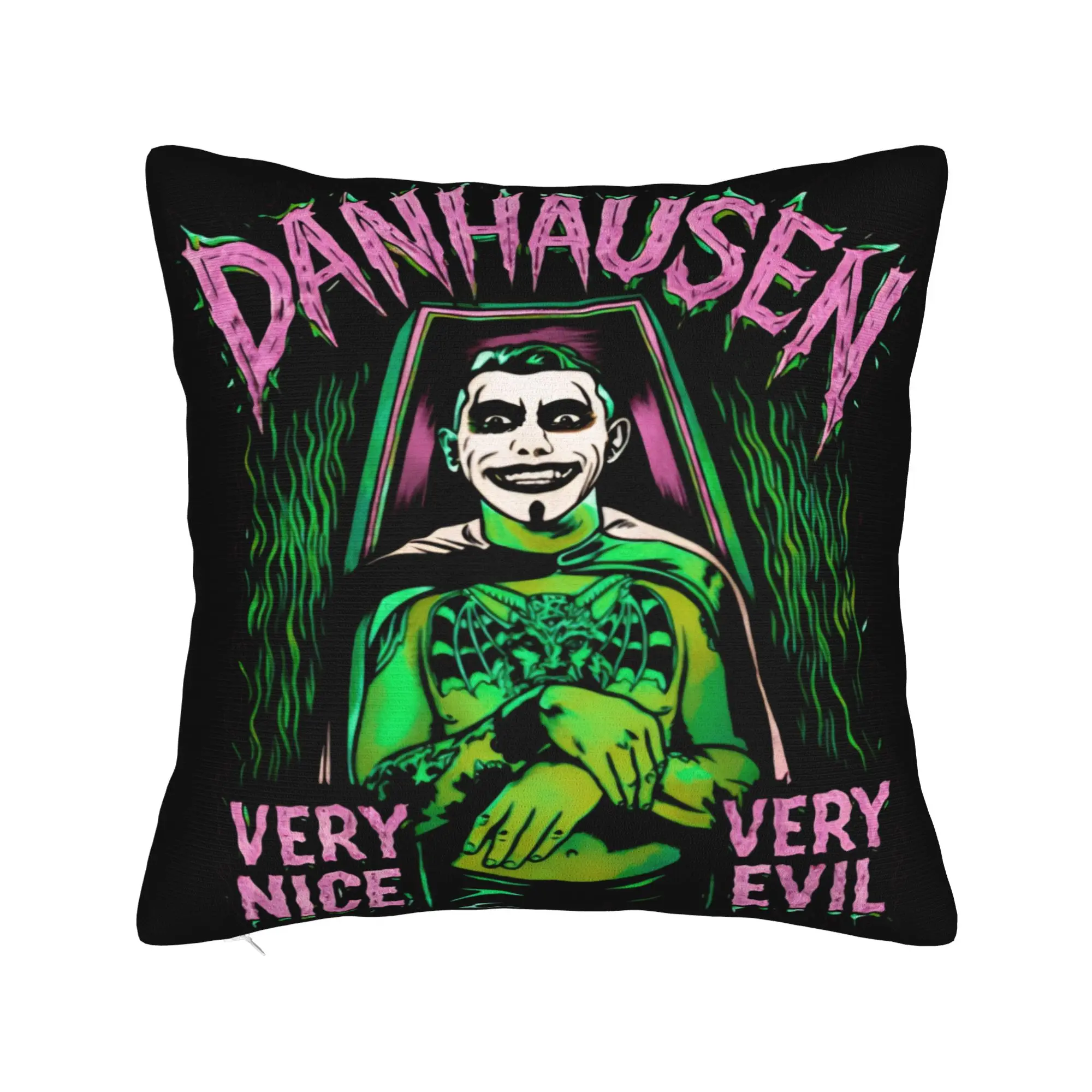 Horror Wrestler Square Pillow Case Coffin Throne Danhausen Cushion Covers Custom Throw Pillow Case Cover for Bed 40x40cm