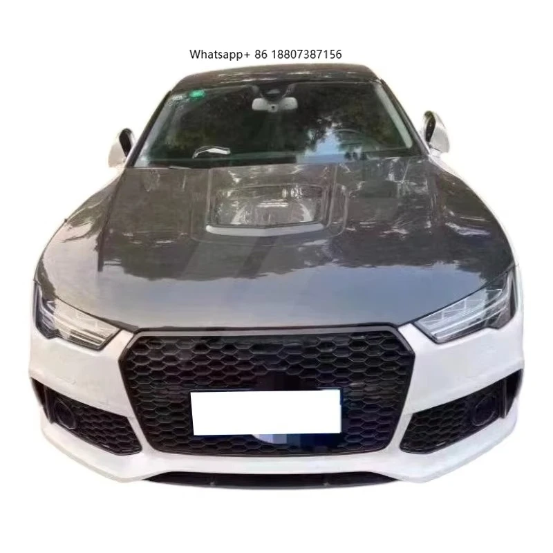 

001 Style Carbon Fiber Front Engine Hood Bonnet Vent New Condition forAudi A7 2012+