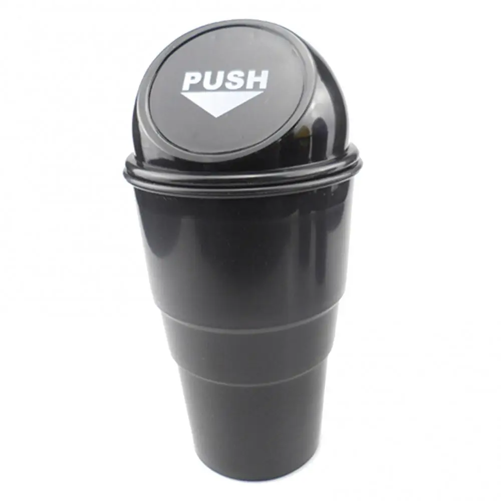 Picture 5: Creative Portable Mini Cute Car Trash Can Storage Box Bin with Spring Cover