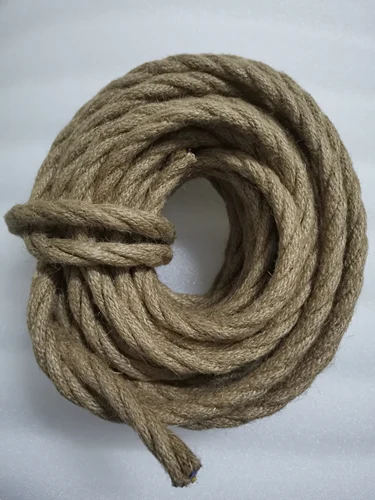 Imagen 2 del producto Cable de lámpara de cuerda de cáñamo Vintage de 250V, 3 núcleos, cuerda de yute, Cable trenzado, Cable eléctrico flexible para decoración de barra de luz Retro DIY