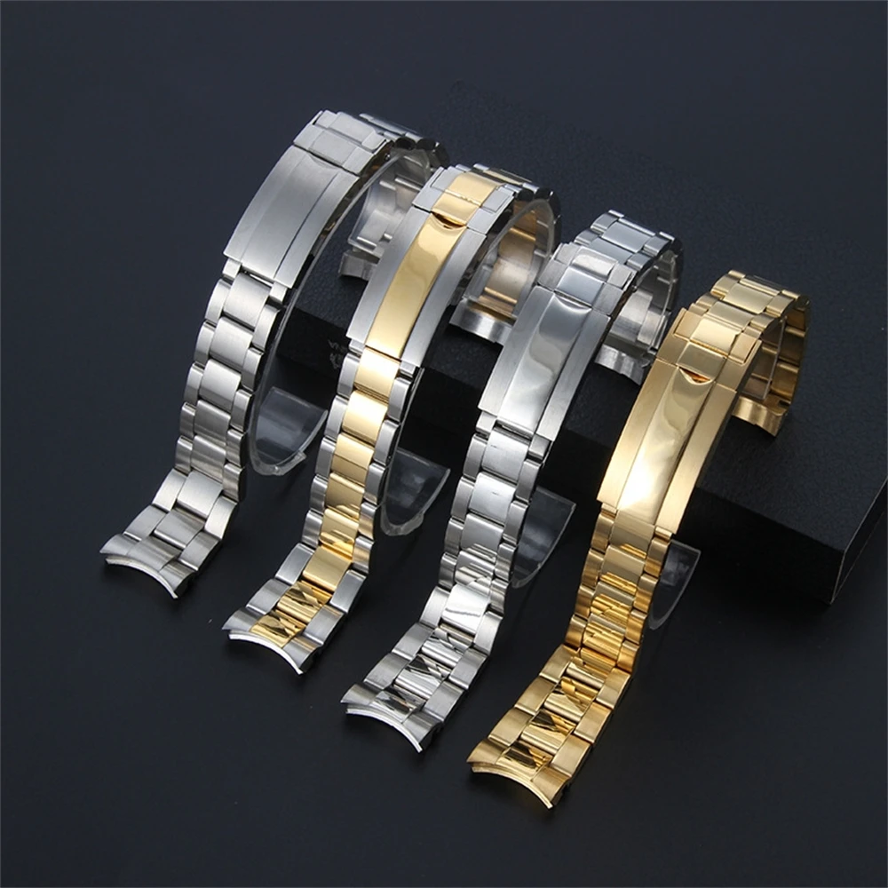 20/21MM Watch Band Clasp for Rolex DAYTONA SUBMARINER GMT Yacht-Master Stainless Steel Fine-tuning Pull Button Watch Buckle