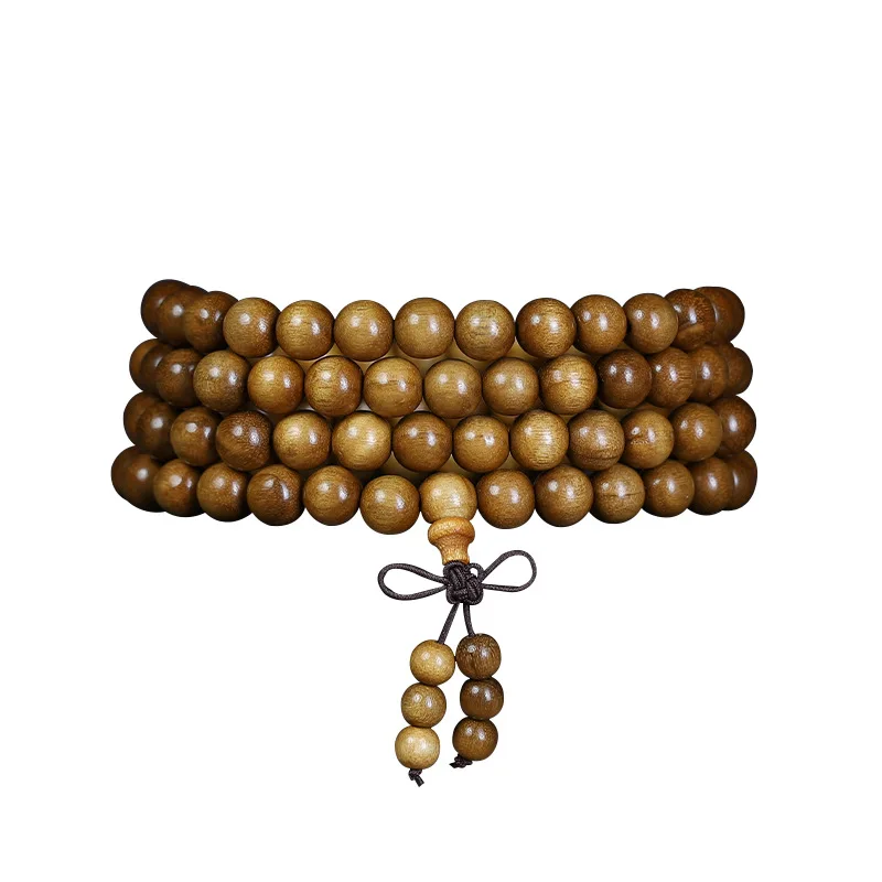 

108 Beads Buddhist Prayer Bracelet Rosewood Green Sandalwood Ebony Wood Handheld Necklace Gifts