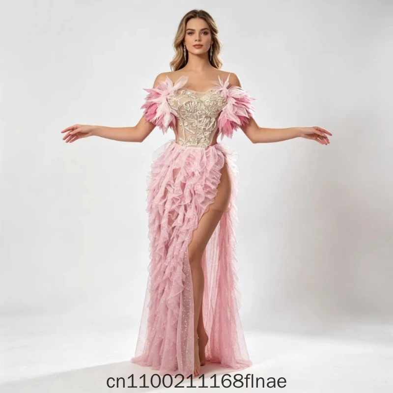Latin Dance Costume Fish Bone Strapless Sexy Hip Hugging Skirt Bar Jumping Girl Group Stage Performance Costume Two-piece Set