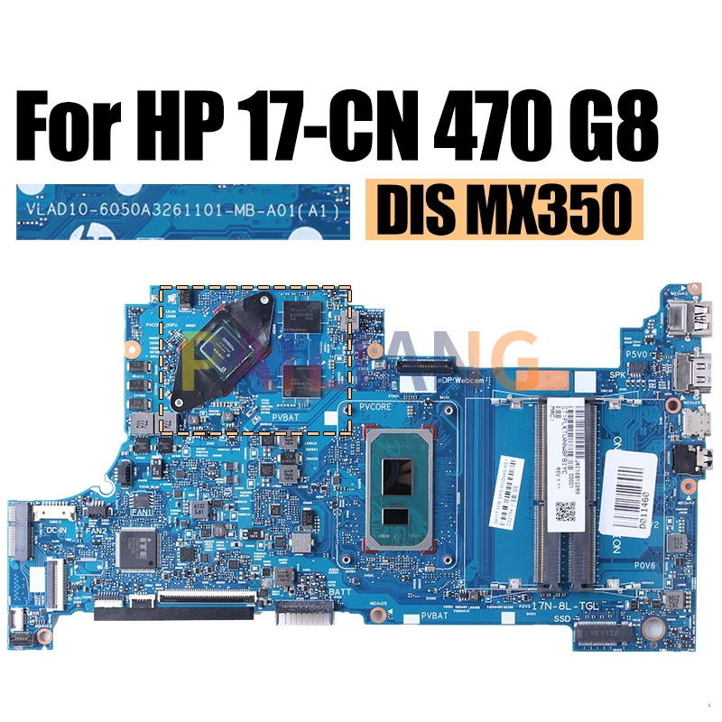 Imagem -04 - Placa-mãe Portátil para hp hp 17-cn 470 g8 6050a3261101 Ouro 7505 i3 i5 i7 10th M50448601 M50445-601 Testado Completo