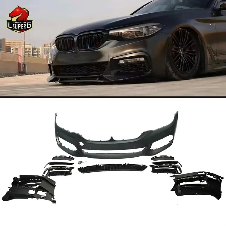 

G30 Upgrade M-sport Style PP Plastic Front Bumper Body Kit for BMW 5 Series G30 G38 MT 525 530 520 Car Bumper