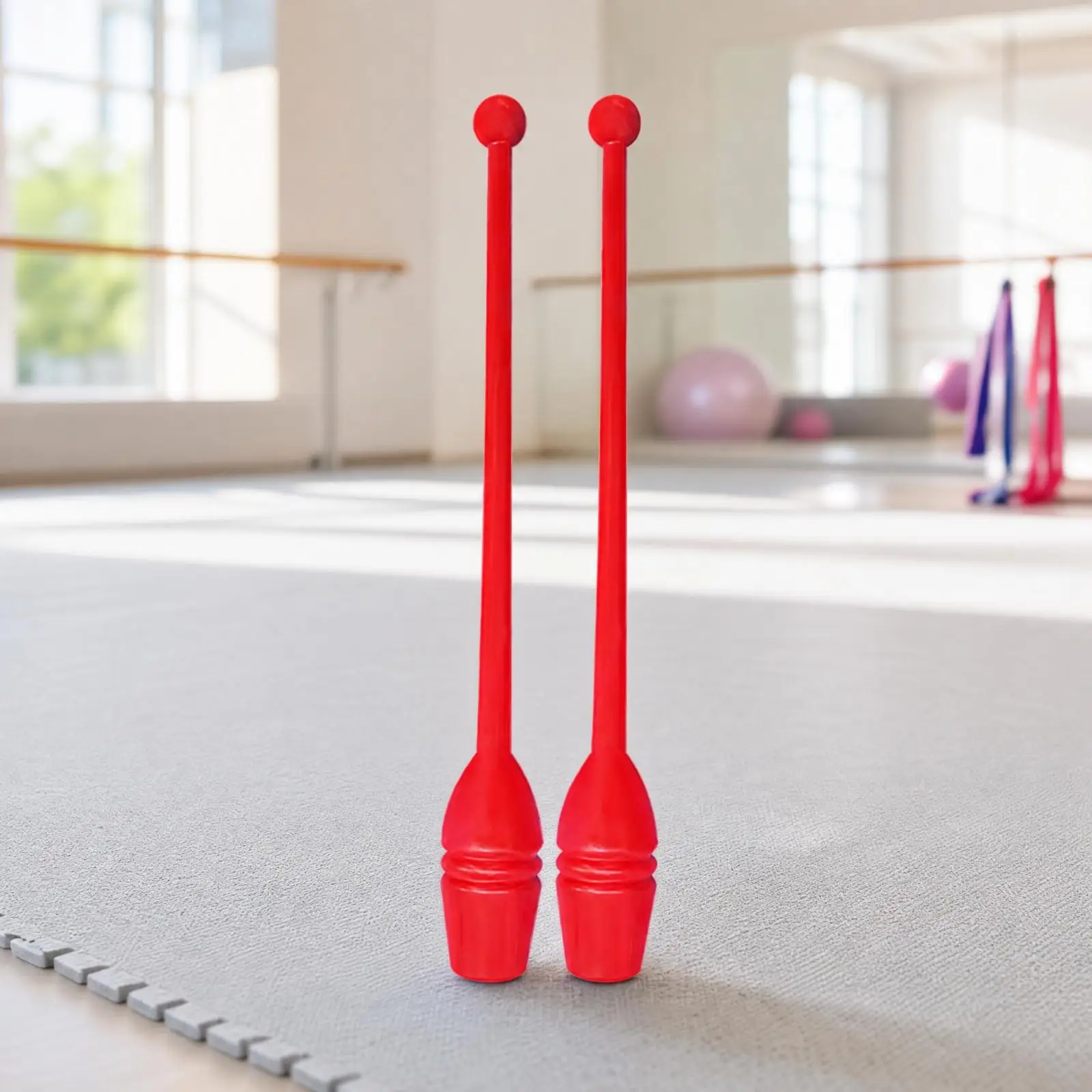Gymnastics Bar for Rhythmic Training 34cm Club with Grip Grooves for Students Athletes Practice Tool