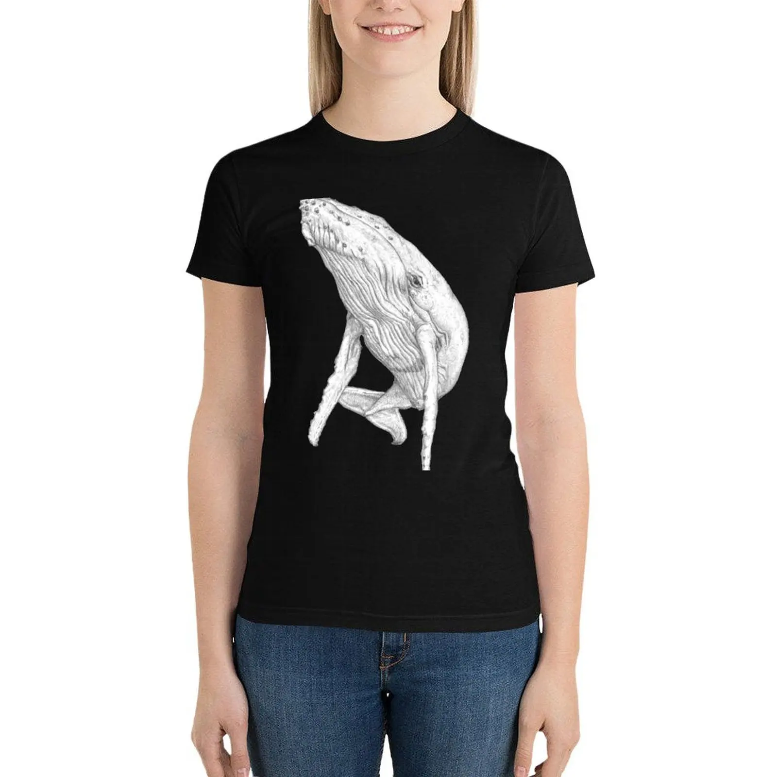 Humpback Whale T-Shirt summer tops cute clothes graphics hippie clothes Women t-shirts