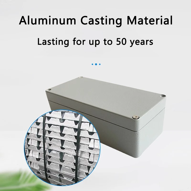 IP67 Waterproof Junction Box Outdoor Aluminum Enclosure Industry PCB Project Instrument Case Explosion-Proof Electronics Housing