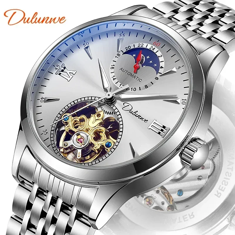 Automatic Senior Mechanical Watch Men's Fashion Waterproof Luminous Watch Tourbillon Hollow Man Sports Watch