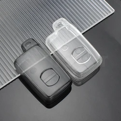 Transparent TPU Key Case Cover For Toyota Land Cruiser Prado Avensis IQ Corolla Prius Highlander Yaris Keyless Shell Fob Holder