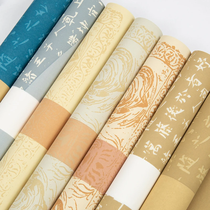 Four Feet Half Size Wax Print Xuan Paper Half Raw Half Cooked for Calligraphy Painting Creation Eco-Friendly Packaging Paper