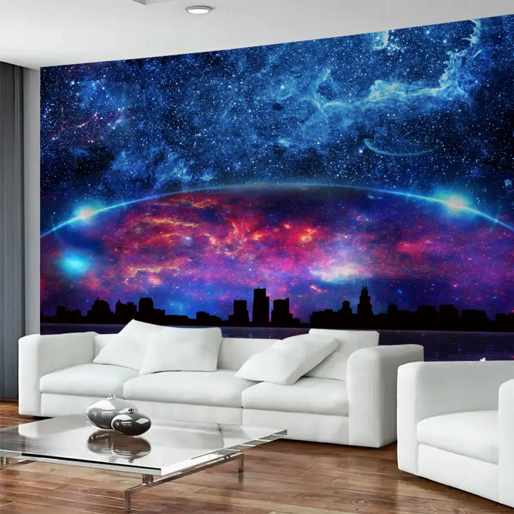 

Space Planet Tapestry Multi Size Series, Starry Sky Landscape Wall Hanging Home Decoration, Aesthetic Room Background Cloth