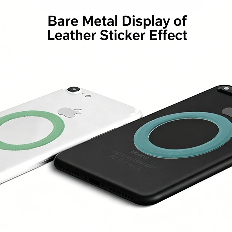 Leather MagSafe Magnetic Ring Ultra Thin Adhesive Iron Plate for Car Mount  Wireless Charger