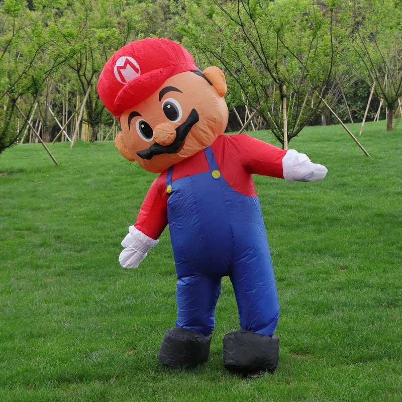 

Super Plumber Mari Red hat Inflatable Monster Costume Cosplay Costumes For Adult Kids Woman Halloween Christmas Party Festival