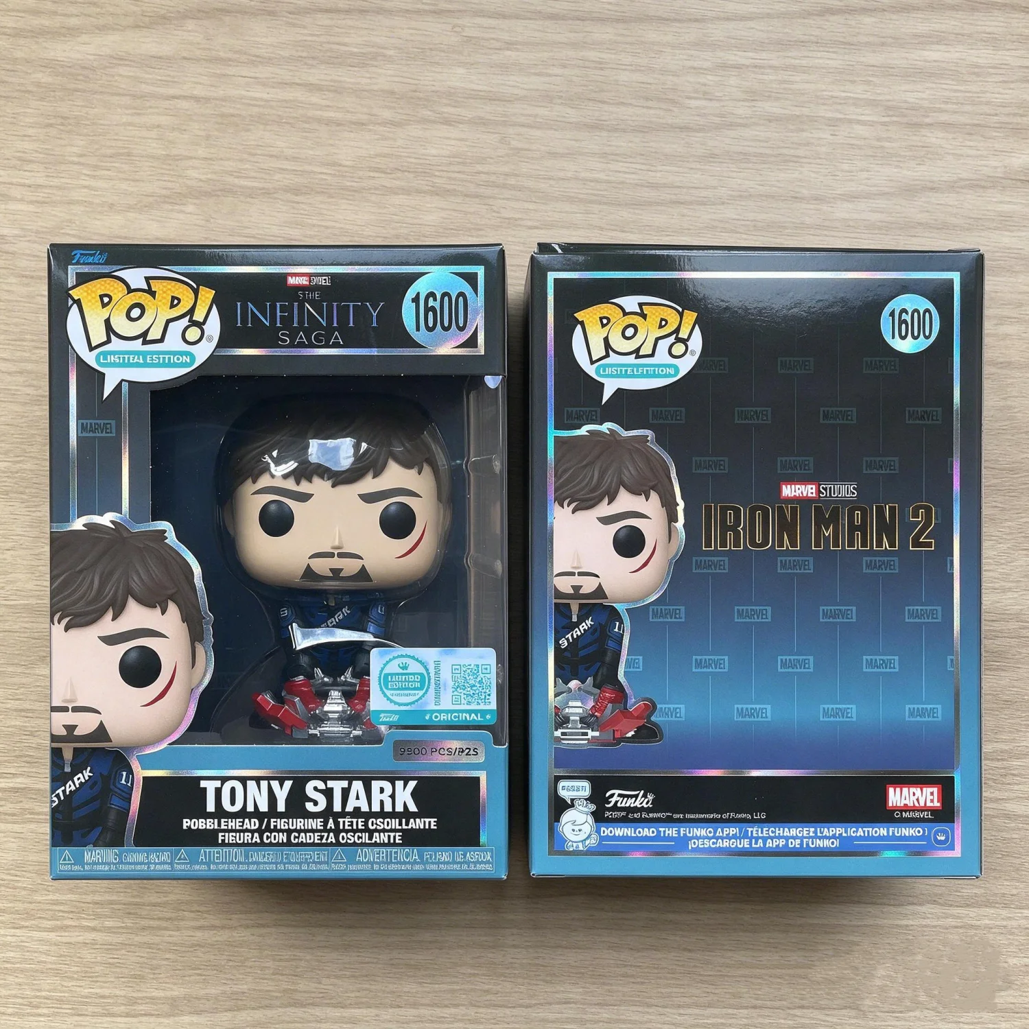 Funko Pop The Avengers The Infinity Saga Tony Stark Vinyl Figure 1600 Officially Licensed Limited 9500Pcs Marvel For Fans Gift