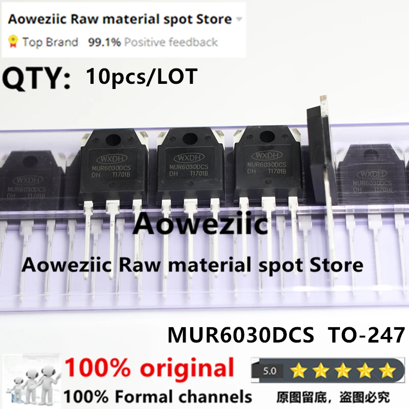 Aoweziic 2022+ 100% New Imported Original MUR6030 MUR6030D MUR6030DCS TO-247 Fast Recovery Diode 60A 300V