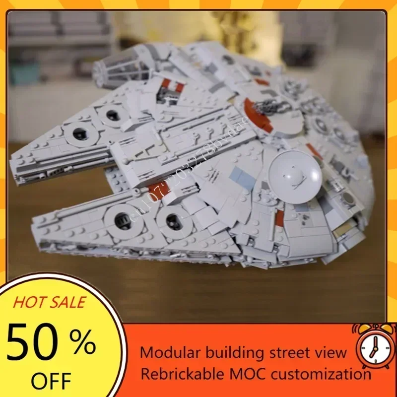 2834PCS Falcon Space War Military MOC Battle Model Custom SpaceShip DIY Assembly Puzzle Educational Toy for