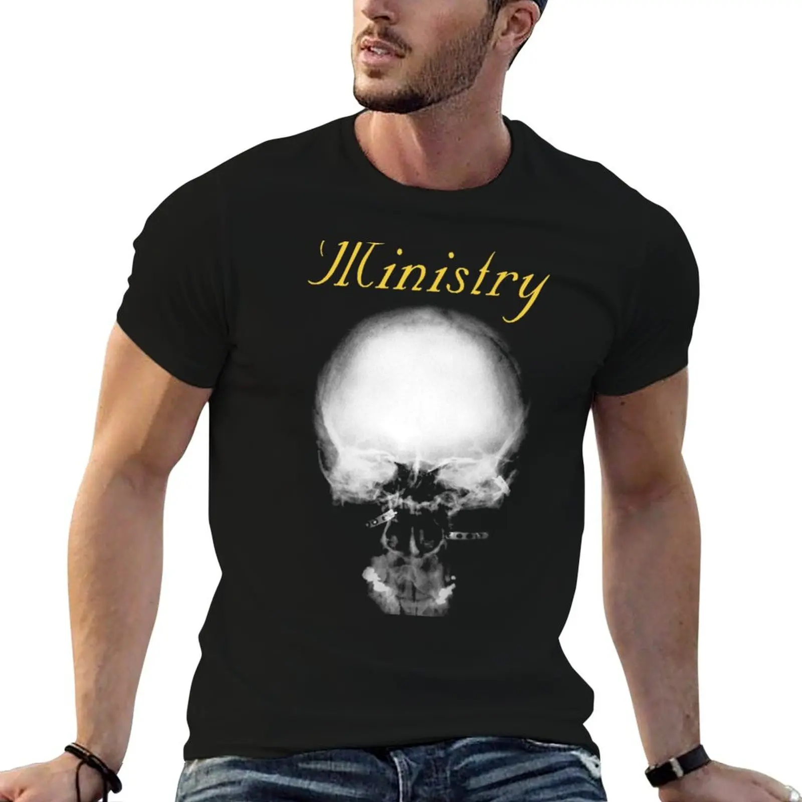 MINISTRY BAND T-Shirt man t shirt heavy cotton funny t shirts man t shirts for man slim fit T-shirt