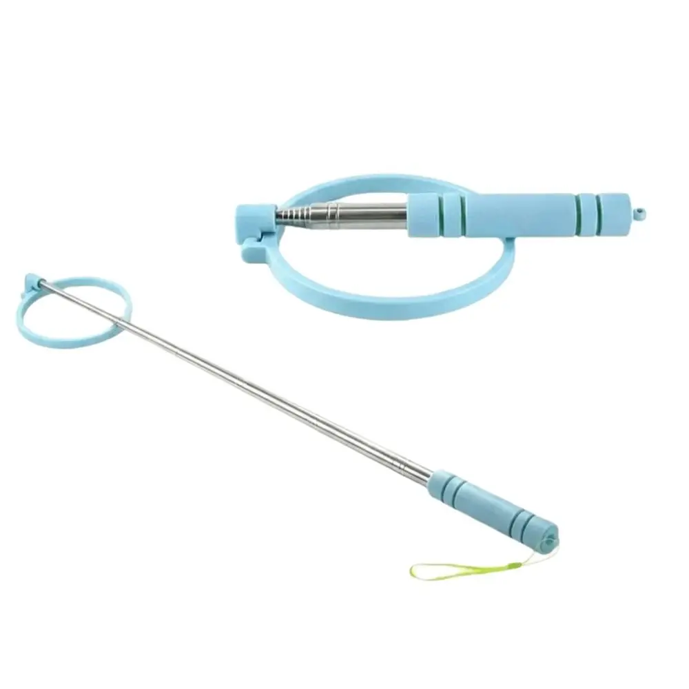 Retractable Dog Poop Scooper Long Handle Non-Contact Pet Waste Cleaner Foldable Scalable Dog Poop Catcher Pet Cleanup