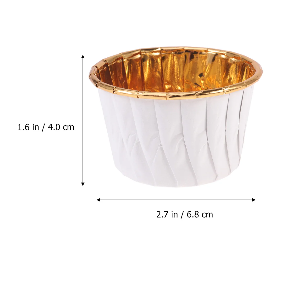 100 قطعة أكواب كعكة للاستعمال مرة واحدة مع حافة مجعدة مقاومة للحرارة بطانات الخبز الكعك لحفلات الزفاف أطباق الحلوى من رقائق القصدير