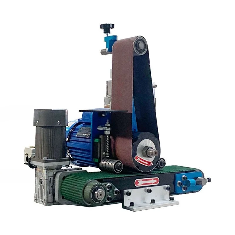 Automatic small flat polishing machine, stainless steel, brushed metal rust removal, deburring sander