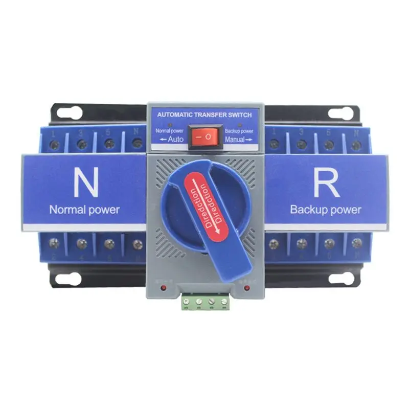 AC57-Automatic Transfer Switch 63A 4P Automatic Dual Power Transfer Switch With Electromechanical Locking Protection 220V Spare