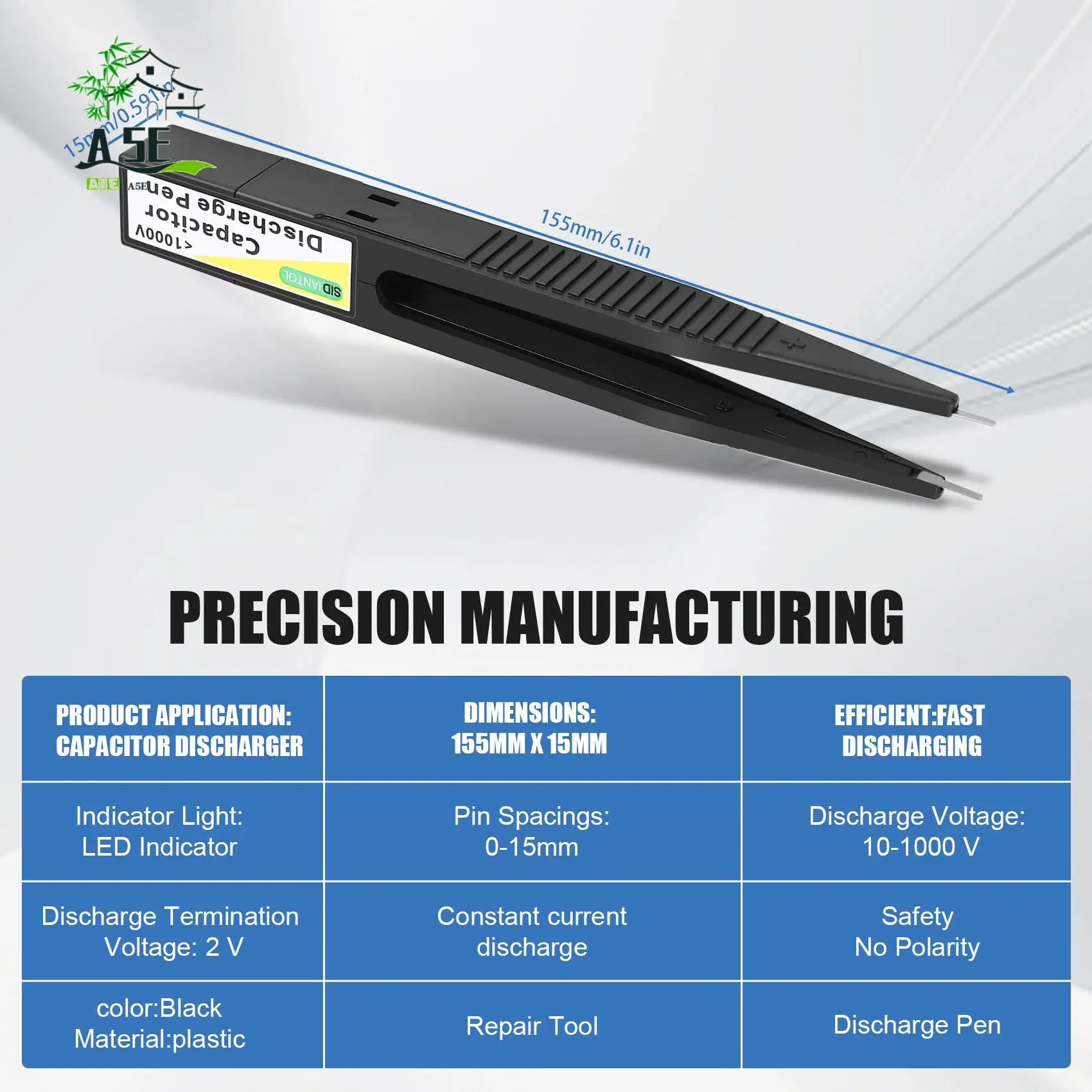 

A05E-Capacitor Discharge Pen Fast Discharging High Voltage 1000V Repair Tool Discharger For Electronic Safety Intelligent