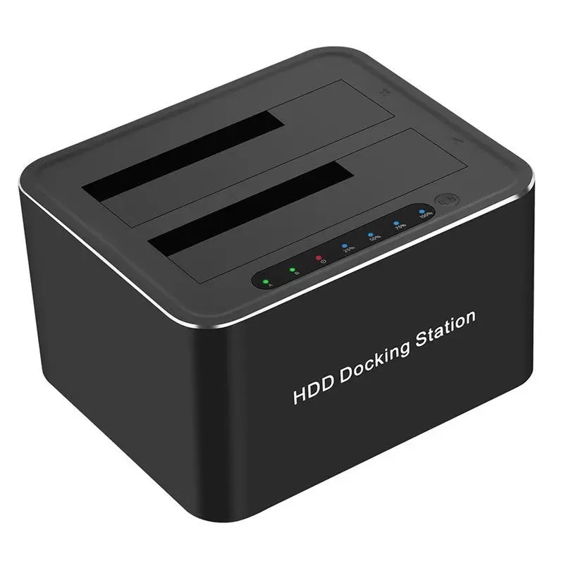 N34R-Dual-Bay USB3.0 To SATA Docking Station For 2.5/3.5" HDD/SSD Hard Drives Enclosure Offline Cloning EU EU Plug