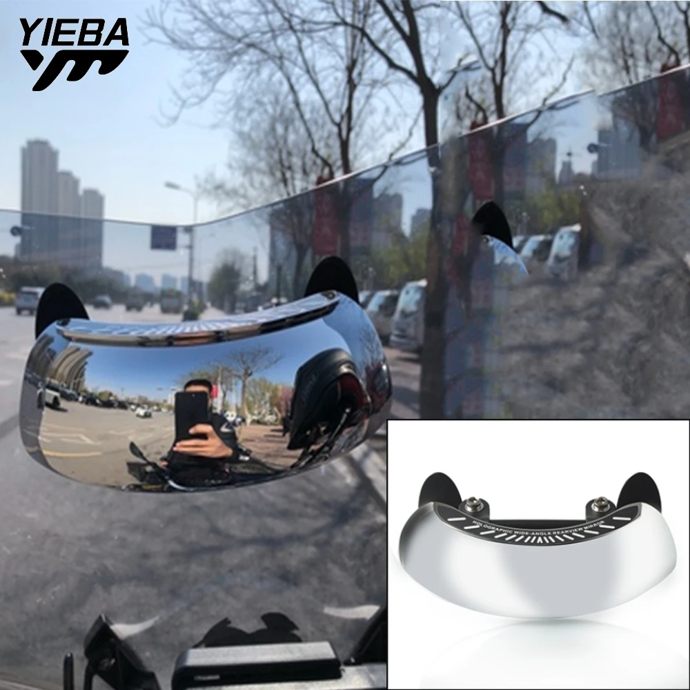 Universal Motor Windscreen 180 Degree Wide Angle Central Rearview Mirror For Benelli For BMW For Ducati For Aprilia For Yamaha