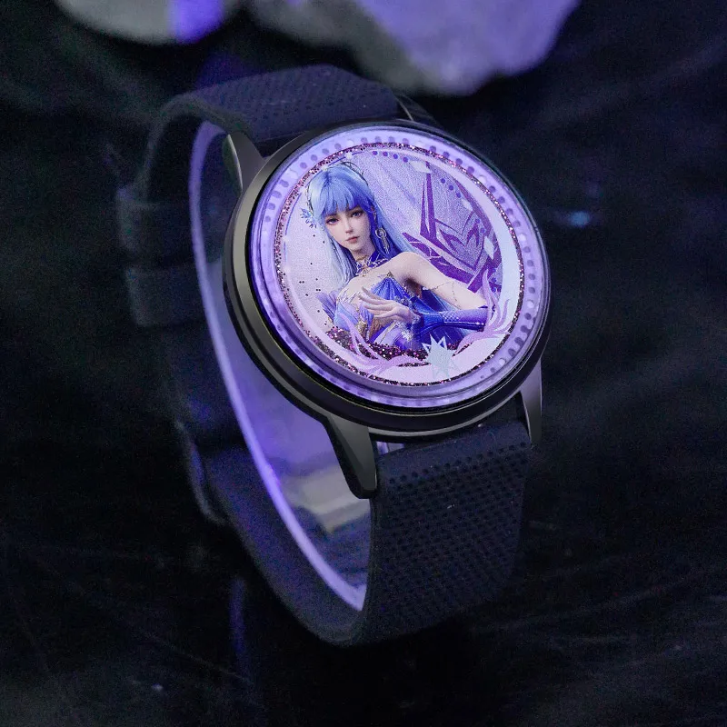 عرش الختم طويل Haochen Sheng Caier مجموعة فنية رملية LED ساعة مقاومة للماء منتج رسمي أنيمي هدية شخصية جيدة