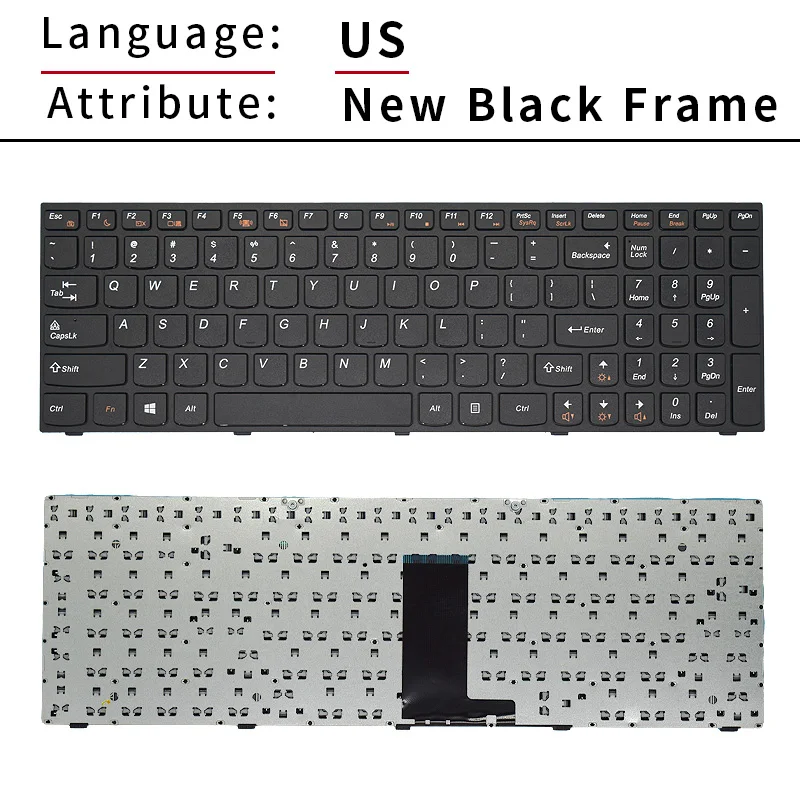 Teclado ruso para portátil, negro, para Lenovo b5400, m5400, m5400a, m5400at, b5400, b5400a