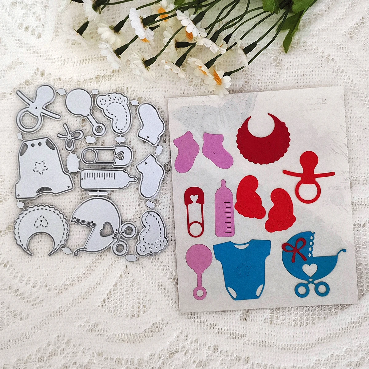 Cortando Morre Baby Supplies Pin, Garden Gate, Snow Hometown, Metal Steel Frames, Die Mold, DIY Scrapbooking, Embossing Cartões De Papel