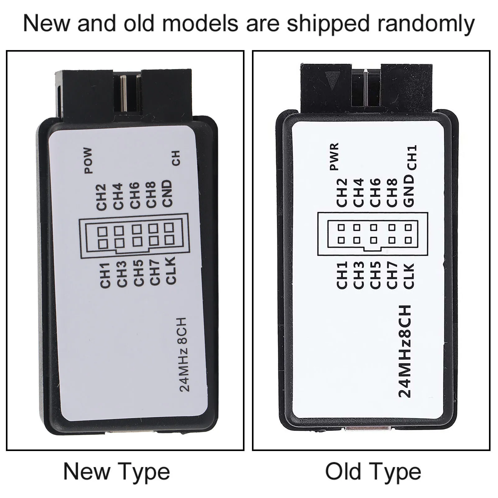 USB Logic Analyzer Device Set, Mini Digital Pocket Size, Memória de entrada de 8 canais, Dispositivo analisador lógico 24MHz