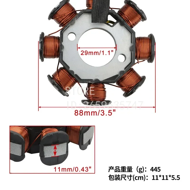 Stator Coil for  Agility 125 R16 2008-2013 Replacement Part 31120-LFC3-E10 Motorcycle Generator Stator Assembly